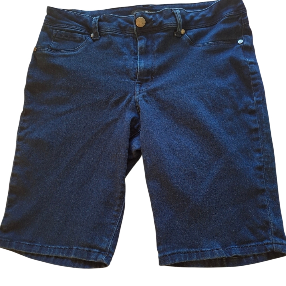 1822 Denim Bermuda Women's Shorts Dark Blue Size : 12